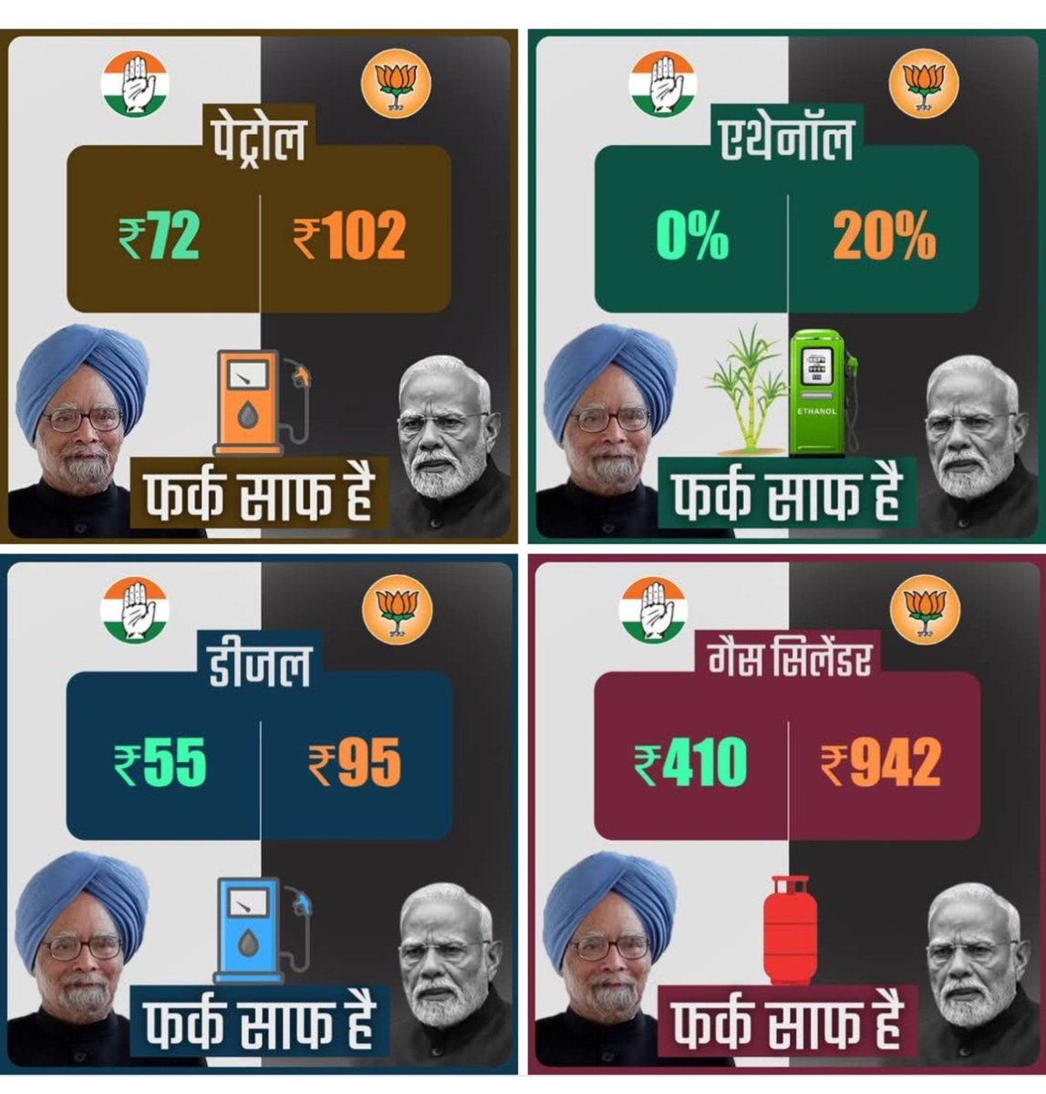 DineshRedBull's tweet photo. कांग्रेस-BJP में फर्क साफ है 👇🏼👇🏼 https://t.co/jHA7B9Hzav