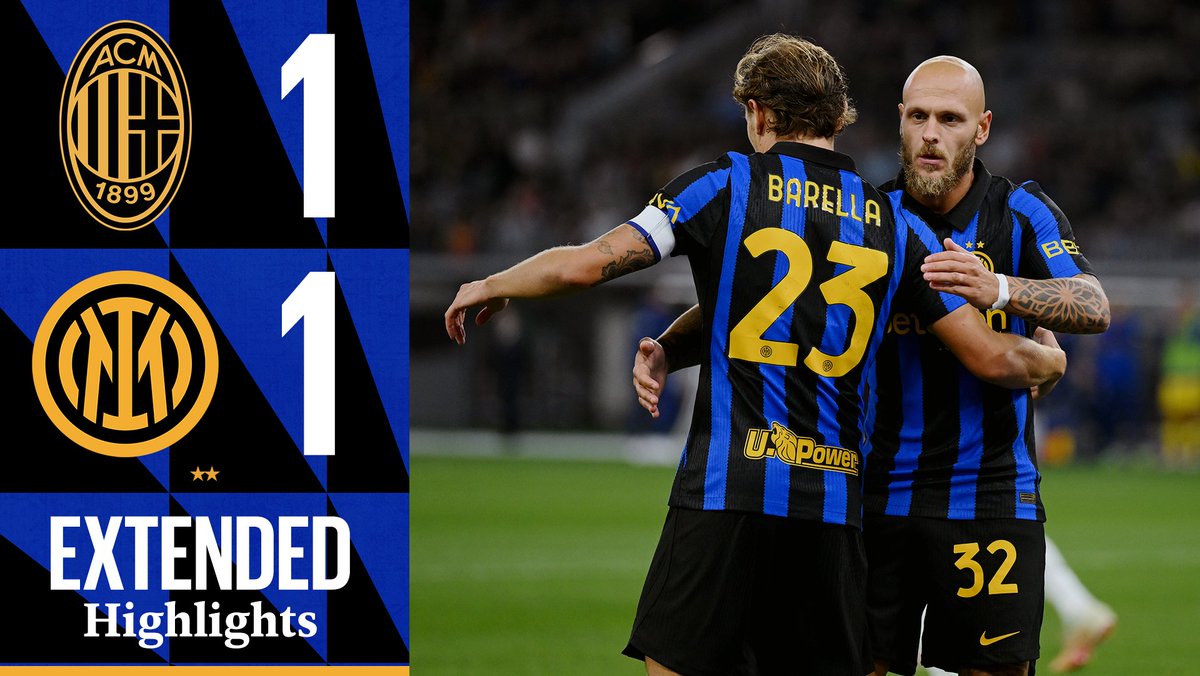 Inter's tweet photo. Il derby australiano termina 1-1 🇦🇺⚖️
 
Gli highlights di Milan🆚Inter 👉 https://t.co/55nocotgcF https://t.co/inp8UcBTn4