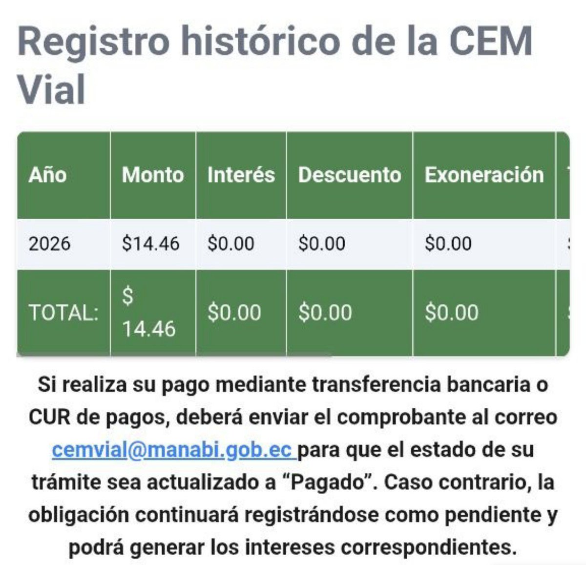 MrLinkEc's tweet photo. Ya fueron a consultar si su vehículo tiene una deuda con el CEM de Manabí?
Esto debe ser un error @PrefecturManabi ?

Cuidado y después aparecen coactivas sorpresas.

Vayan a verificar en este link: https://t.co/ddBxp8PMfd https://t.co/R0rIHdm3Jc