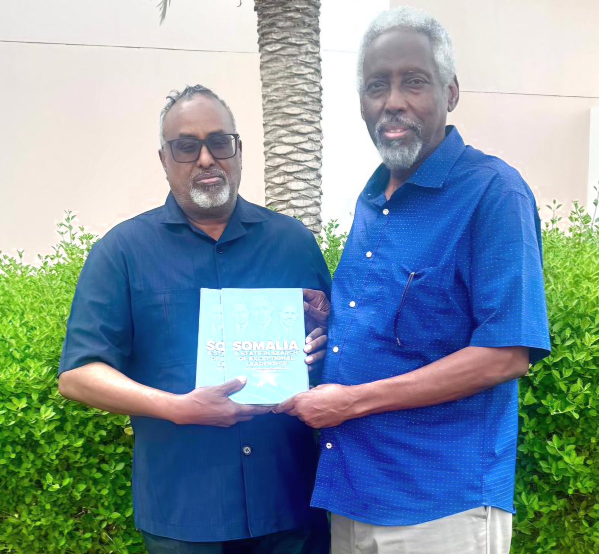 DrBaadiyow's tweet photo. It was a pleasure to meet my friend Mohamed Abdi Waare, former President of Hirshabelle State and the current Deputy Secretary-General of IGAD. I was delighted to present him a copy of my book, Somalia: A State in Search of Exceptional Leadership. I sincerely thank him for his warm welcome, generous hospitality, and kindness.