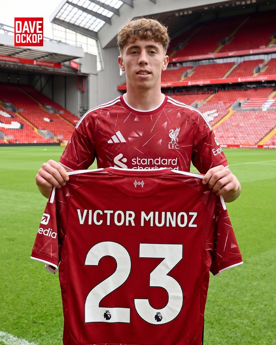 DaveOCKOP's tweet photo. Liverpool have confirmed that Victor Munoz will wear the number 23 kit. https://t.co/rHcqvjMIO5