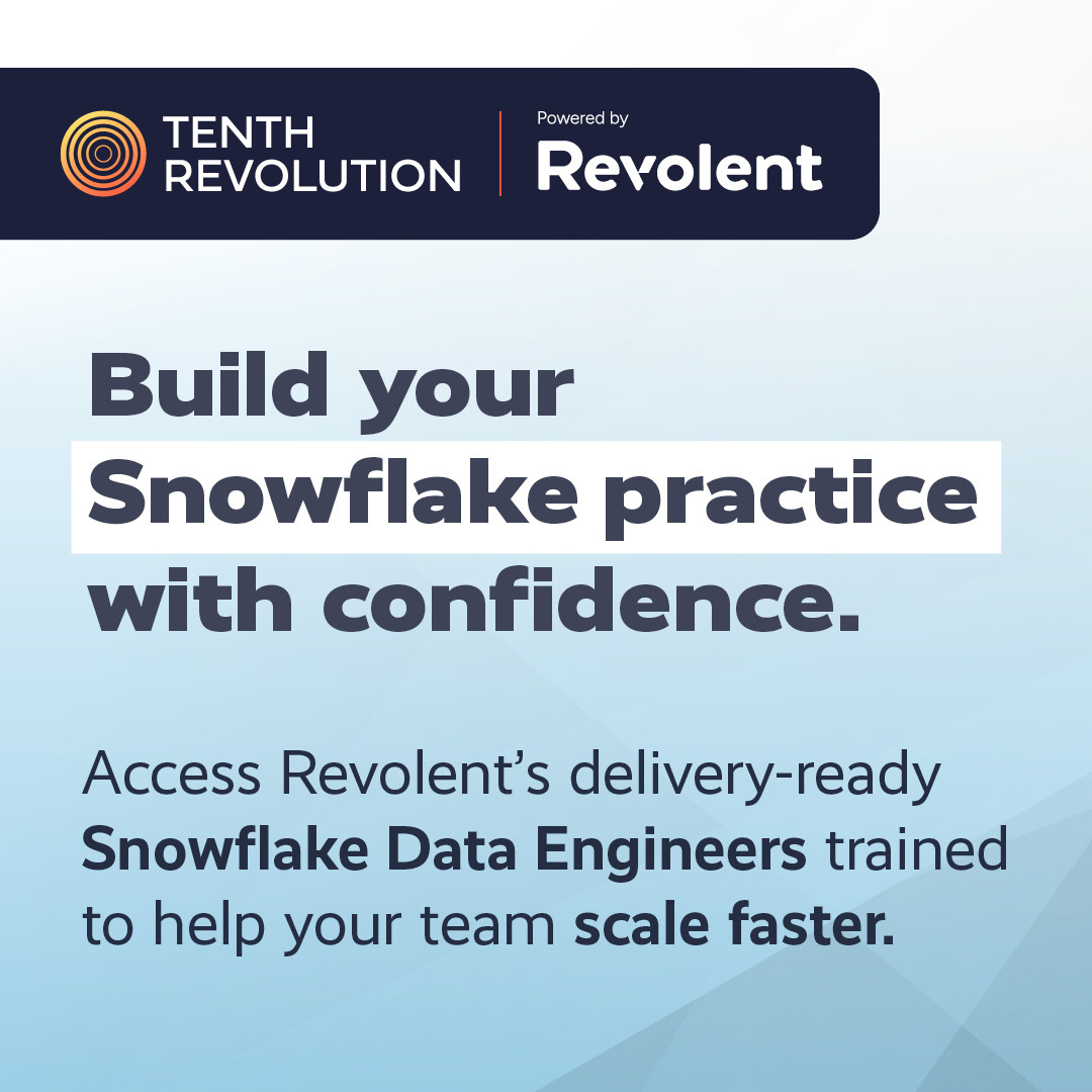revolentgroup's tweet photo. Winning more Snowflake work is only valuable if you have the capacity to deliver it.

Revolent helps Snowflake partners build their delivery teams with trained Data Engineers who combine relevant industry experience with Snowflake and dbt certifications.

https://t.co/YGxHGWgoIE https://t.co/lIxFjFyTy6
