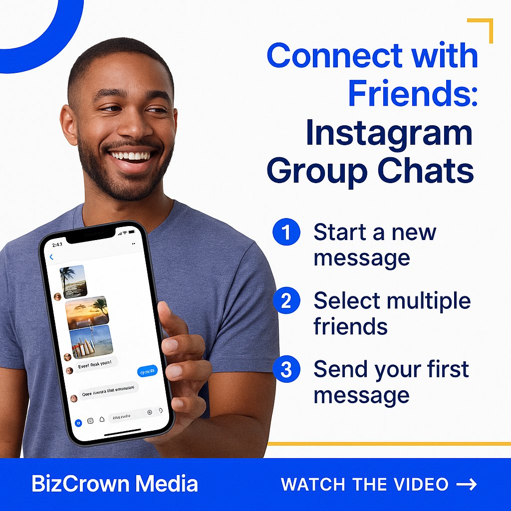 BizCrownMedia's tweet photo. Tired of scattered messages? Master Instagram Group Chats for seamless coordination with friends or your team. Dr. Mayo shows you how to save time and communicate effectively! #InstagramTips #GroupChat #BizCrownMedia https://t.co/YLXAi13Zzs https://t.co/6P8x5SmNBN