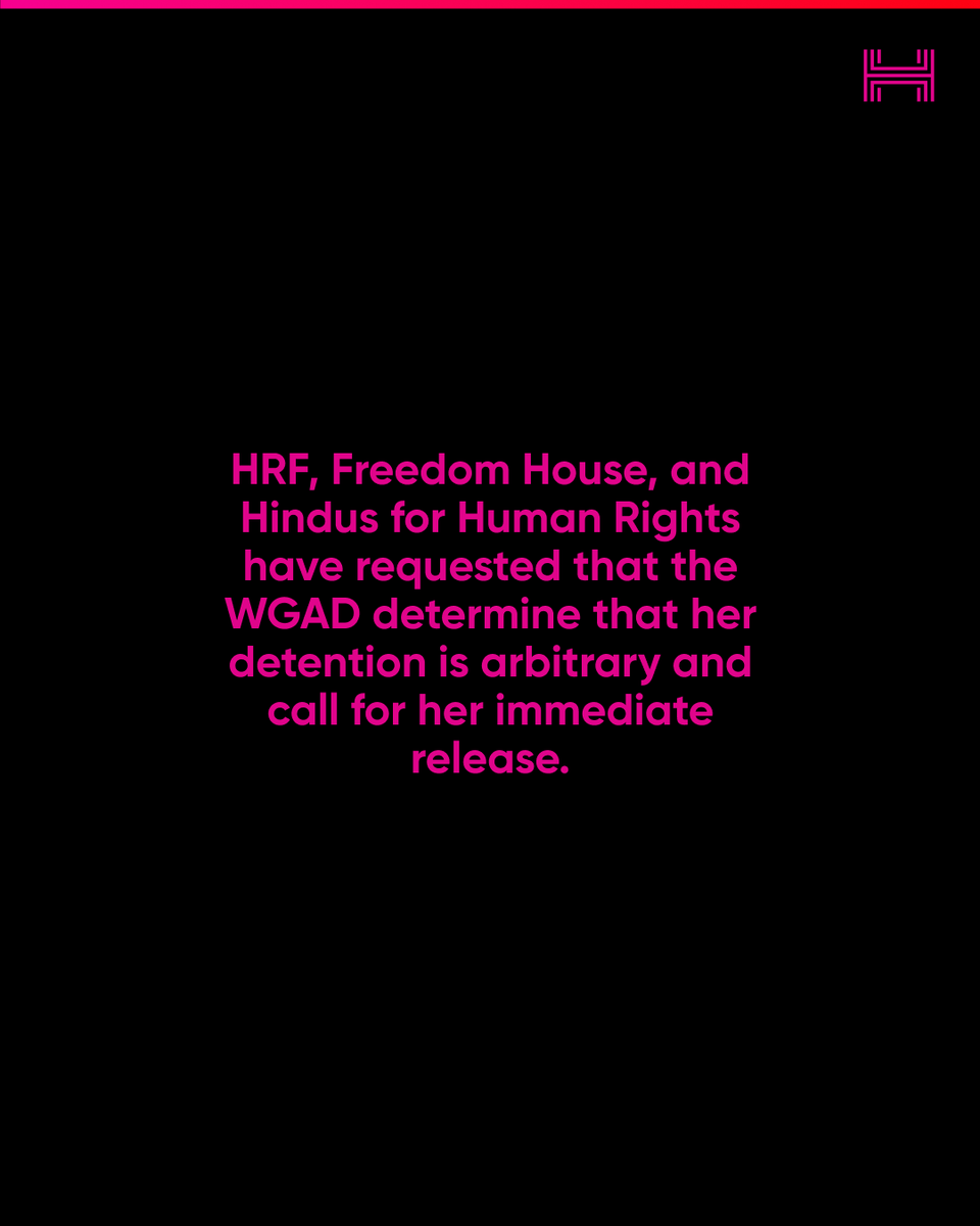 HRF's tweet photo. Together with @freedomhouse and @Hindus4HR, HRF filed a petition on behalf of Baloch human rights defender Dr. Mahrang Baloch, who is serving two life sentences on politically-motivated charges in Pakistan. https://t.co/saWCHUAtyu
