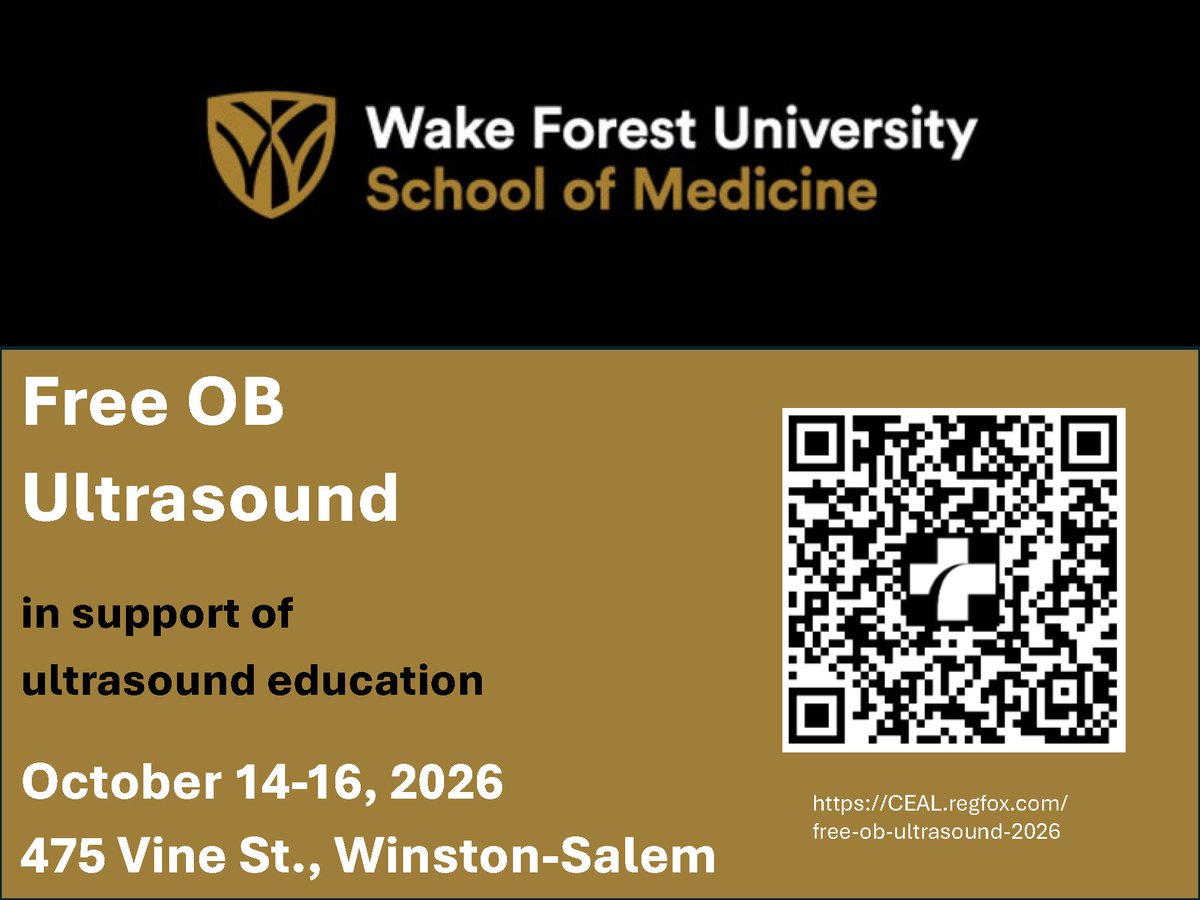 WakeForestCEAL's tweet photo. Join us for Free OB Ultrasound! https://t.co/sjisvuN60u