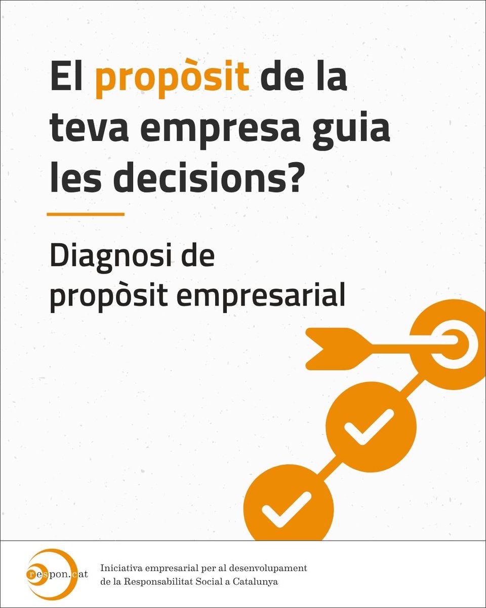 respon_cat's tweet photo. El propòsit de la teva empresa guia les decisions?

🔍Amb la diagnosi de propòsit empresarial t’ajudem a revisar si és clar, coherent i útil per orientar l’estratègia, la cultura i la gestió.

👉Demana-la: https://t.co/qcjyFirWlk 

#RSE #ResponCat #PropositEmpresarial https://t.co/3KYVuHDzbX