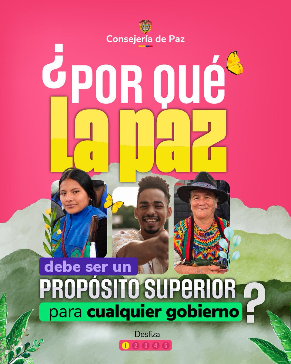 ComisionadoPaz's tweet photo. La paz no pertenece a un gobierno ni a una ideologรญa. La paz es un bien supremo y un derecho de todos los colombianos y colombianas.๐จ๐ด
Aquรญ te contamos por quรฉ los avances en la paz no pueden retroceder.๐๐ฝ๐งต https://t.co/AcBB2UhSf8
