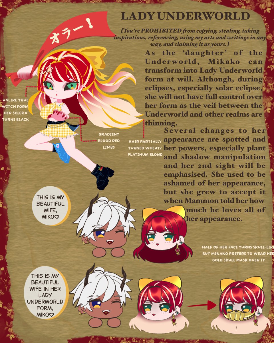 mikasha_9's tweet photo. 日食☀️🌒 #CrimsonCrow💛♥️

ALTによる日本語訳

During eclipses, Mikako is ‘forced’ to transform into her Lady Underworld form. While she was ashamed of some part of her form before, Mammon finds her form devastatingly, bewitchingly beautiful ♡

©kyuu.bun, 2nd-me

#obeymemammon https://t.co/mxvuO1wL82