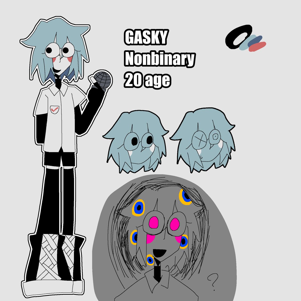 GASEI_COM's tweet photo. ついでにFNFのskyverseのocを作ったのでこっちに https://t.co/zloArBaRwS