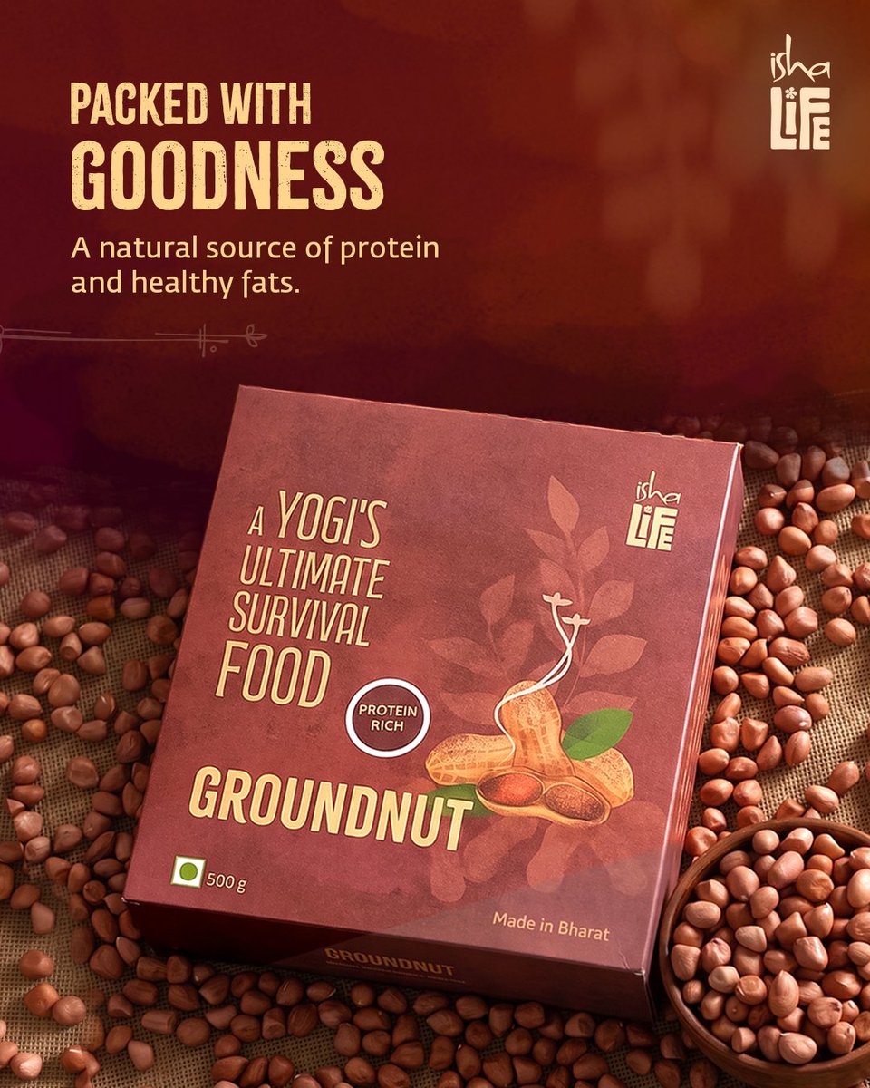 Ishalifeindia's tweet photo. 🥜 In a world of endless choices, some foods have quietly stood the test of time.

Groundnuts bring together wholesome nutrition, satisfying taste, and everyday convenience—proof that the simplest foods can nourish us the best.

🌿 Carry them with you. Enjoy them anytime. https://t.co/s8ZdySZ4kq