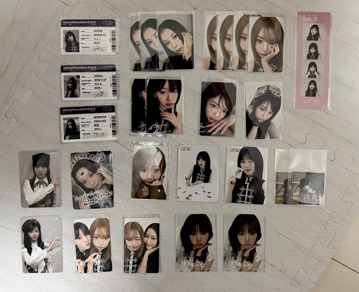 8Qisr4arl's tweet photo. #ME_I_交換  #ME_I交換
花咲く道 トレカ シール お守りトレカ 交換

【譲】画像上のもの

清水恵子  高見文寧 笠原桃奈 村上璃杏

【求】
海老原鼓 >山本すず　
基本同種交換ですが、異種交換も受け付けます

郵送または兵庫両日、福岡両日にて手渡し可能です＾＾

お気軽にお声がけください❕ https://t.co/JGr6mFR5hC
