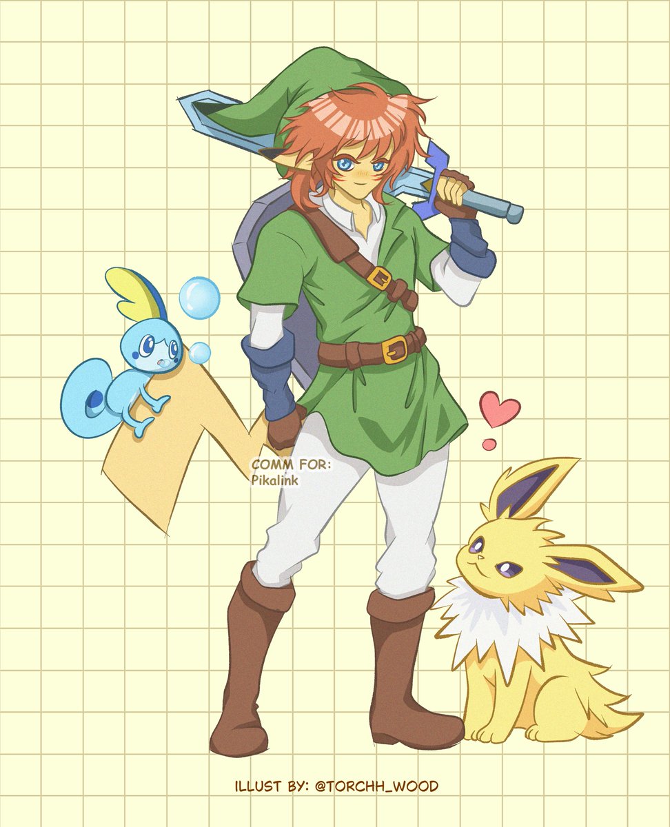 torchh_wood's tweet photo. OC Pokemon Trainer team-up Illustration Commission for @Pikalink13 
.
Very cool character 💚. I just love making male characterss 
.
#vgen #vgencomm #artmoots #smallartist #pokemonart #pokemontrainerart https://t.co/REShzYVnSq