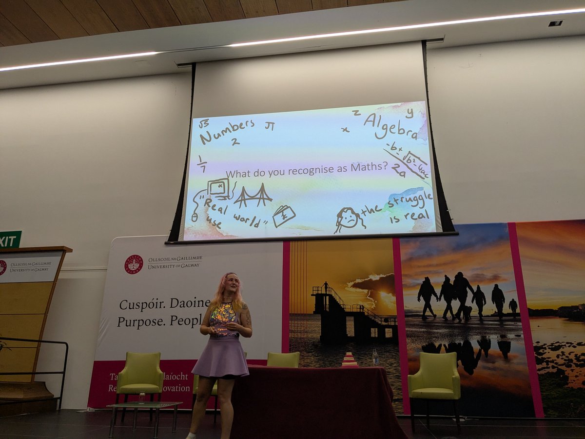 msmathcomp's tweet photo. This year's @BridgesMathart conference's second keynote is given by @Ayliean - "It's about time" (which was both about time topic-wise, but also about time for her to give a talk at this conference). She gives a fascinating account of time across her various #MathArt projects. https://t.co/pmhTSiE8ds