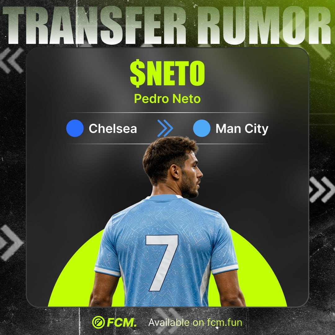 fcmdotfun's tweet photo. Pedro Neto to Manchester City?

This transfer would give Man City an incredible boost attacking options.

Would this be a smart move for the team? Let us know your thoughts! https://t.co/Tjk2FA1ocN