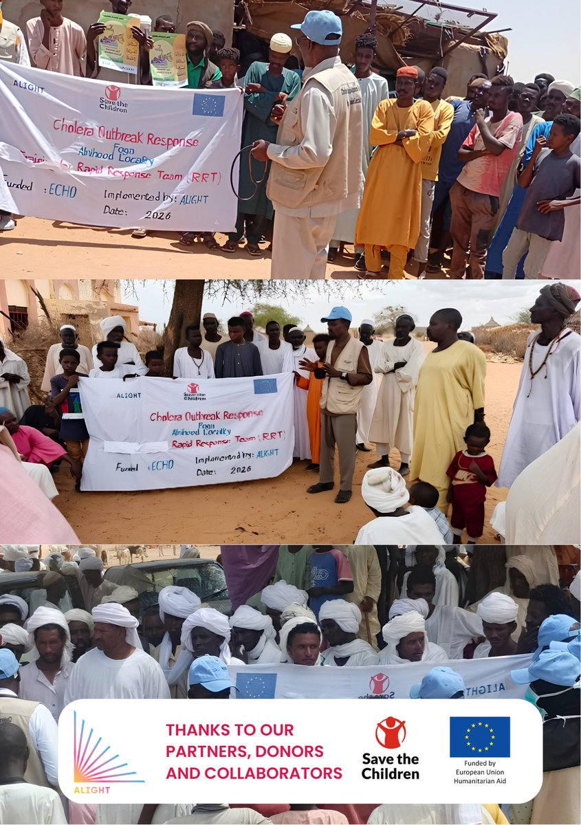 AlightSudan's tweet photo. From #cholera treatment to lifesaving follow-up, in #WestKordofan, Alight has supported health interventions 

📷 July Health Snapshot (West Kordofan): https://t.co/dnp7560XQg

With @eu_echo support, Alight continues working with partners to protect communities and save lives https://t.co/QgRgFtPhAE