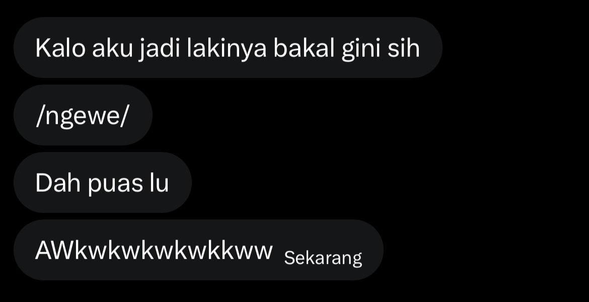 pacarerick's tweet photo. “Puas lu” humorku jelek bgt https://t.co/kdCW6VDIOw