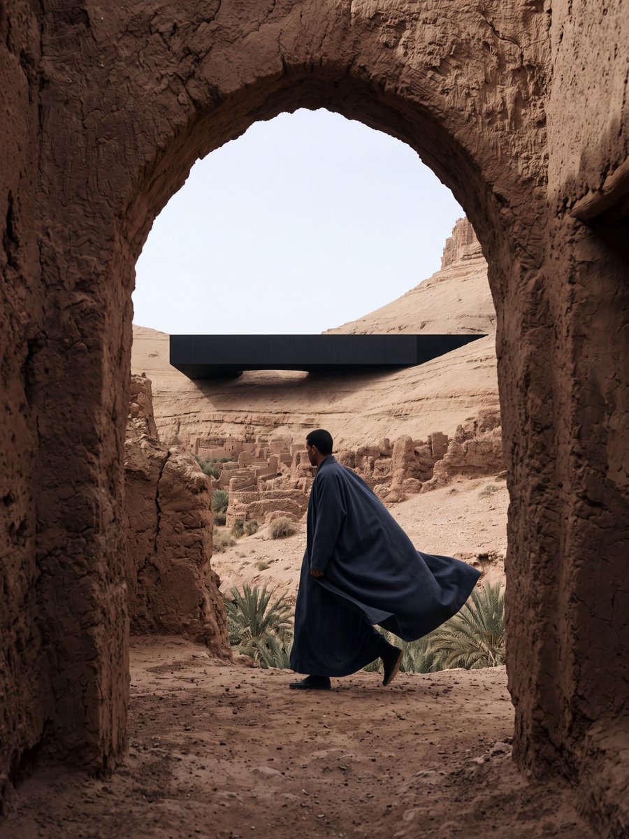 80Designer's tweet photo. مرصد صحراوي / جناح ثقافي ◾️🏜️

المفهوم التصميم :

كتلة أفقية سوداء معلقة بين تلال طينية وأفق الصحراء ومرصد هادئ للضوء والمناظر الطبيعية والصمت والمسافة.

الموقع #المغرب 

#تصميم_معماري #هندسة #عقارات 
 #الذهب https://t.co/k9MLtnhEhL