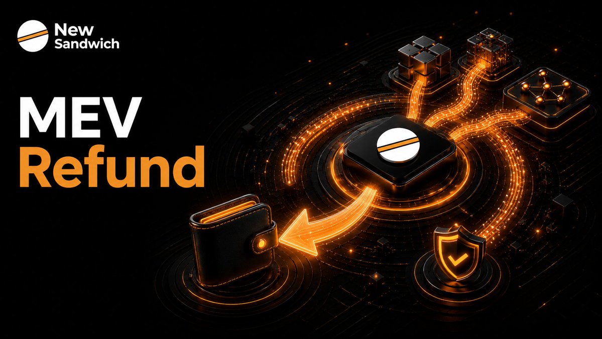 NewSandwich_'s tweet photo. MEV Refund is about where distributable value goes after protection, execution optimization and strategy cooperation.

Refund requires clear calculation rules, settlement records and queryable data.

For New Sandwich, value return must be calculable, recordable and verifiable.

#NewSandwich #MEVRefund #OnChainValue #DeFi