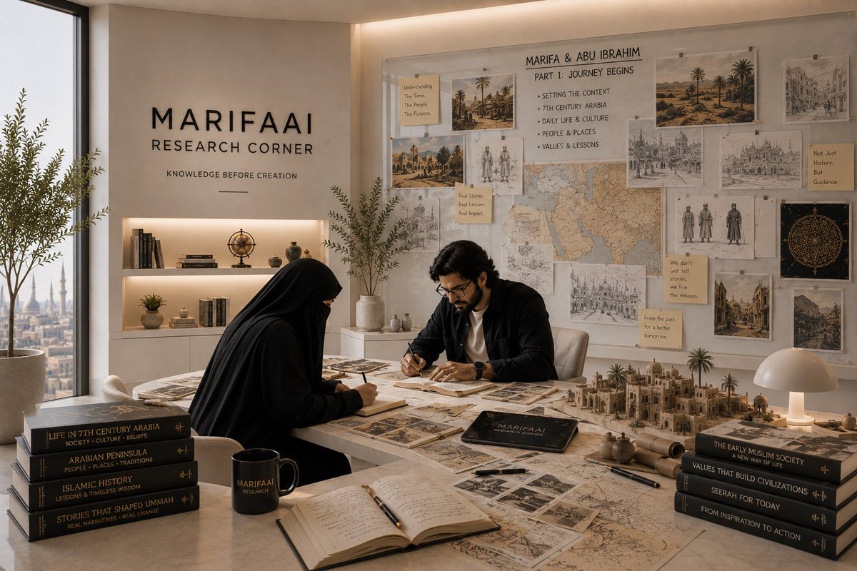 MarifaAiX's tweet photo. Every journey begins long before the first frame.

Today we’re exploring the world our travelers are about to step into—its people, places, and everyday life.

Knowledge before creation.

https://t.co/jDPJD5wail

#MarifaAI #IslamicHistory #ResearchCorner #Storytelling https://t.co/udwObDf1OX