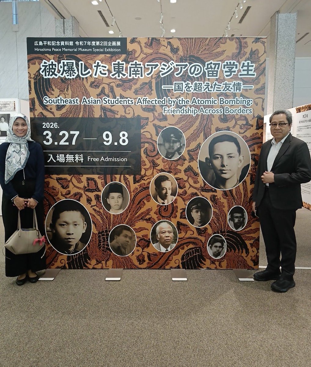 rozianghani's tweet photo. Visited the Hiroshima Peace Memorial Special Exhibition:  Southeast Asian students affected by the atomic bombing of 6 Aug ‘45, including 3 Malaysians: Nik Yusuf, Syed Omar &amp; Abdul Razak
@MYEmbassyJapan https://t.co/CZ0tcI35aI