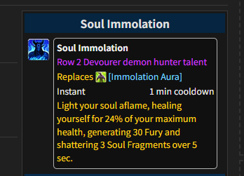 den36759101's tweet photo. soul immolationを魂の供犠は誤訳
devourer demon hunterのスキルが元になってるけど、これはimmolation auraから派生したものであり、魂に火を灯してる
immolationの単語のコア要素である火・燃焼が抜け落ちている
降魔の狩人の時はちゃんと火の要素が入ってるね
WoWのスキルと認識して訳してない https://t.co/l9MGZ8kiFW