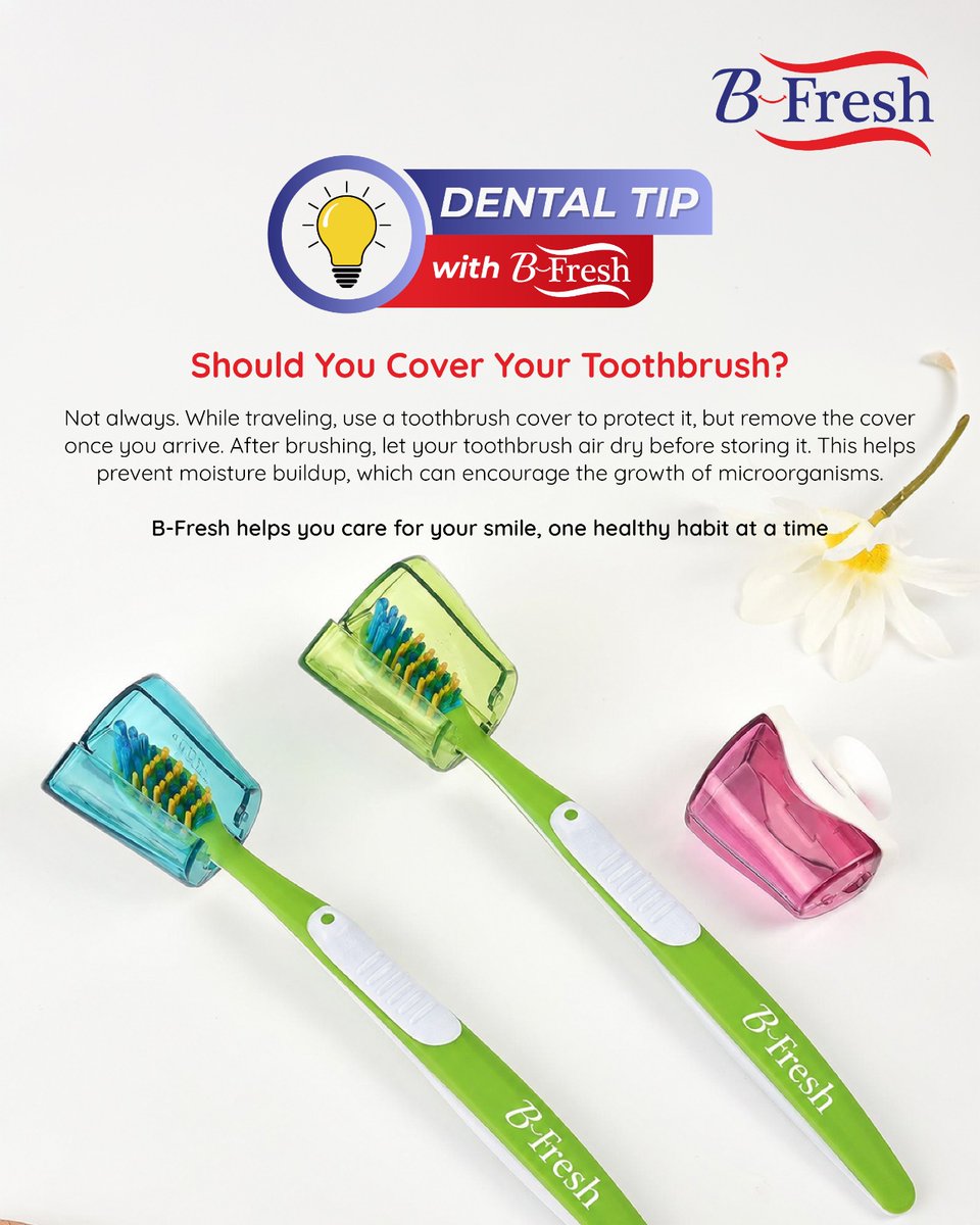 quantumconsu's tweet photo. A toothbrush cover is great for travel but not for everyday storage.
After brushing, air dry your toothbrush. Trapping moisture inside a cover can encourage the growth of microorganisms.
Enquiries: amitl@qpnlnig.com | +234 9121065640
#QuantumConsumer #BFreshToothbrush #OralCare https://t.co/pwfQHnpb5u