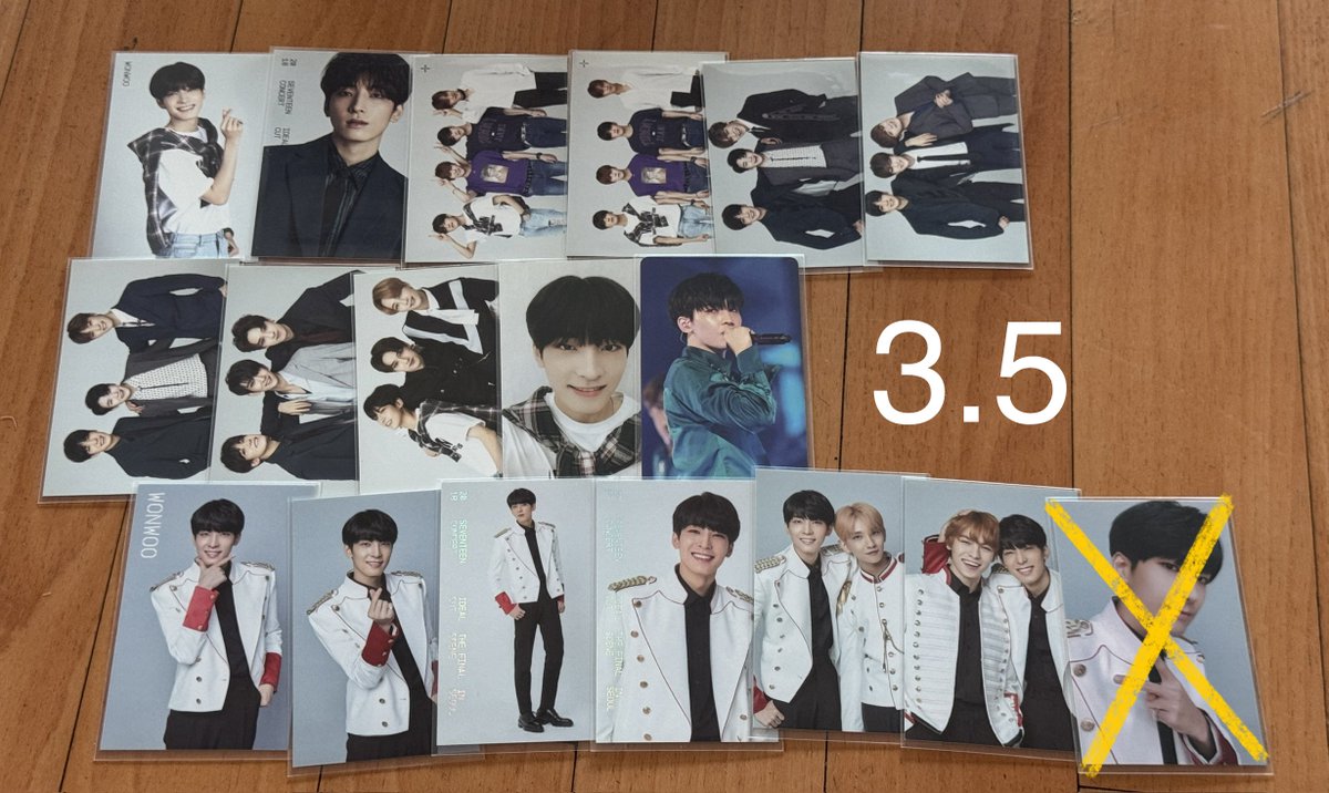 waang11102's tweet photo. 세븐틴 포토카드 포카 양도합니다.

사진 가격 참고 일괄우대

DM 주세요

세븐틴 포카 양도 에스쿱스 정한 조슈아 준 호시 원우 우지 디에잇 민규 도겸 승관 버논 디노 https://t.co/6sqNcdChOk