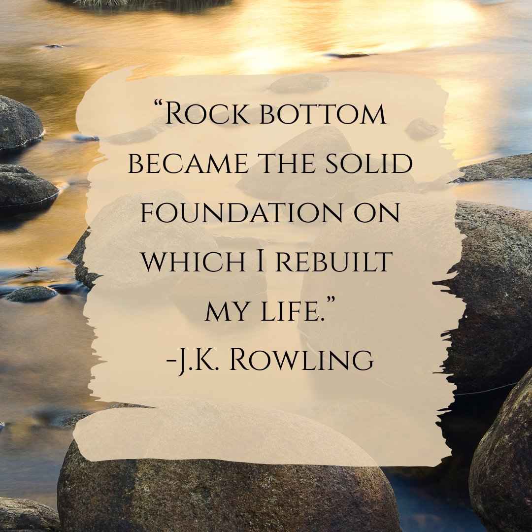 SharonCbd's tweet photo. “Rock bottom became the solid foundation on which I rebuilt my life.” -J.K. Rowling #RockBottom #Rebuild #Life #Happy #BuildItBetter #QOTD https://t.co/G12LLoFs9Z