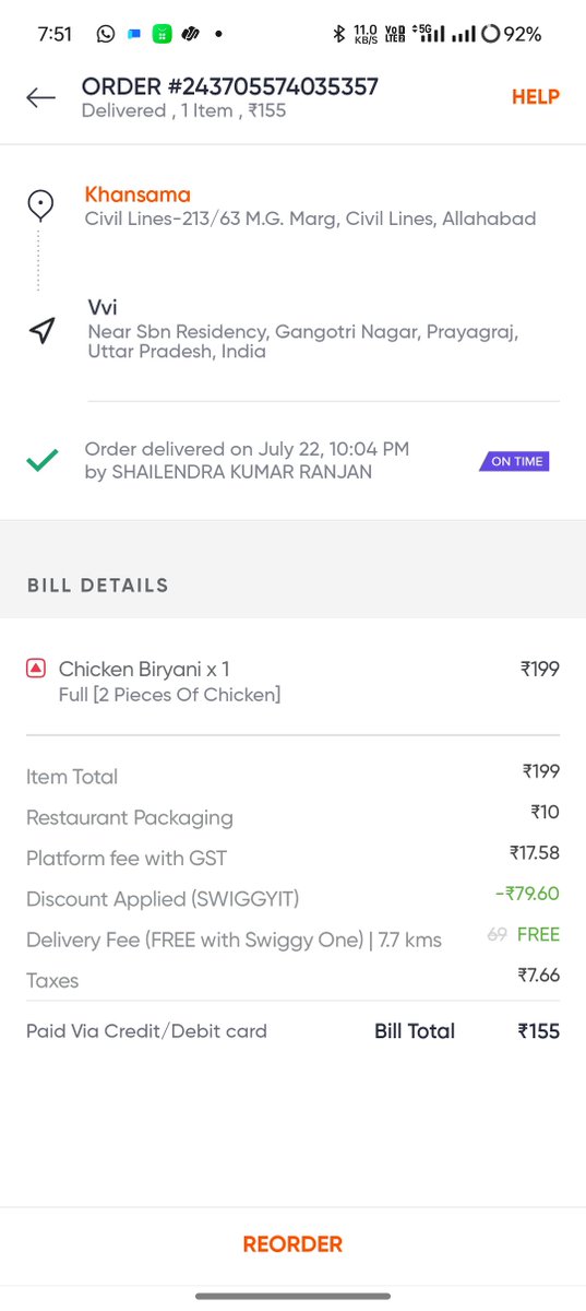 d_e_vil12's tweet photo. @SwiggyCares Check the base prices here, every second you guys are increasing the price, i don't know how. @SwiggyCares @jagograhakjago https://t.co/rjke9CIgLD