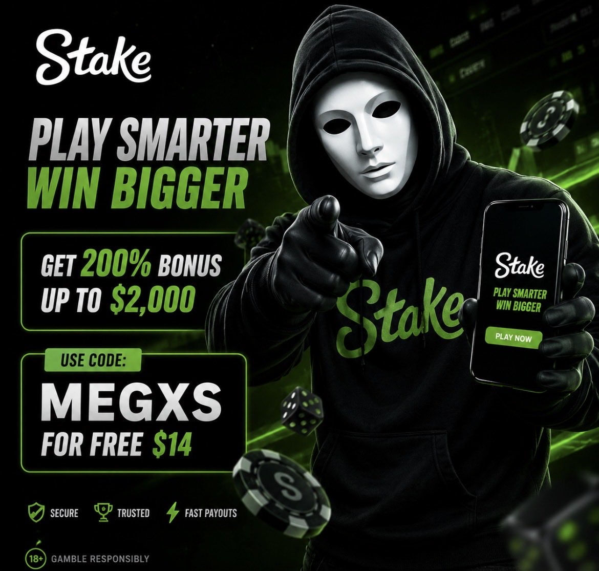 megxs369's tweet photo. 🎭 Ready to join Stake?
💸 Use my promo code MEGXS and claim your FREE $14 bonus! 🚀

🎁 Promo Code: MEGXS
Don’t miss your reward. Join today! 

Join here : https://t.co/rUb0YMamOT

#Stake #Crypto #Casino #SportsBetting #Bonus #PromoCode #FreeBonus #BettingTwitter #MEGXS #megxs https://t.co/s9PWLa9XGd