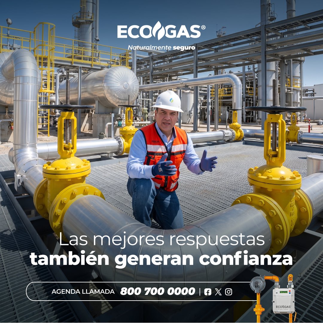 Ecogas_Mexico's tweet photo. Haz que tu industria sea más segura y eficiente con ECOGAS 🔥🏭
Disfruta la confianza de un servicio profesional y el respaldo que tu operación necesita. ✅
Conoce más aquí: https://t.co/IdmRgRInBv

#ECOGASMéxico #GasNatural https://t.co/P5OFGZshOx