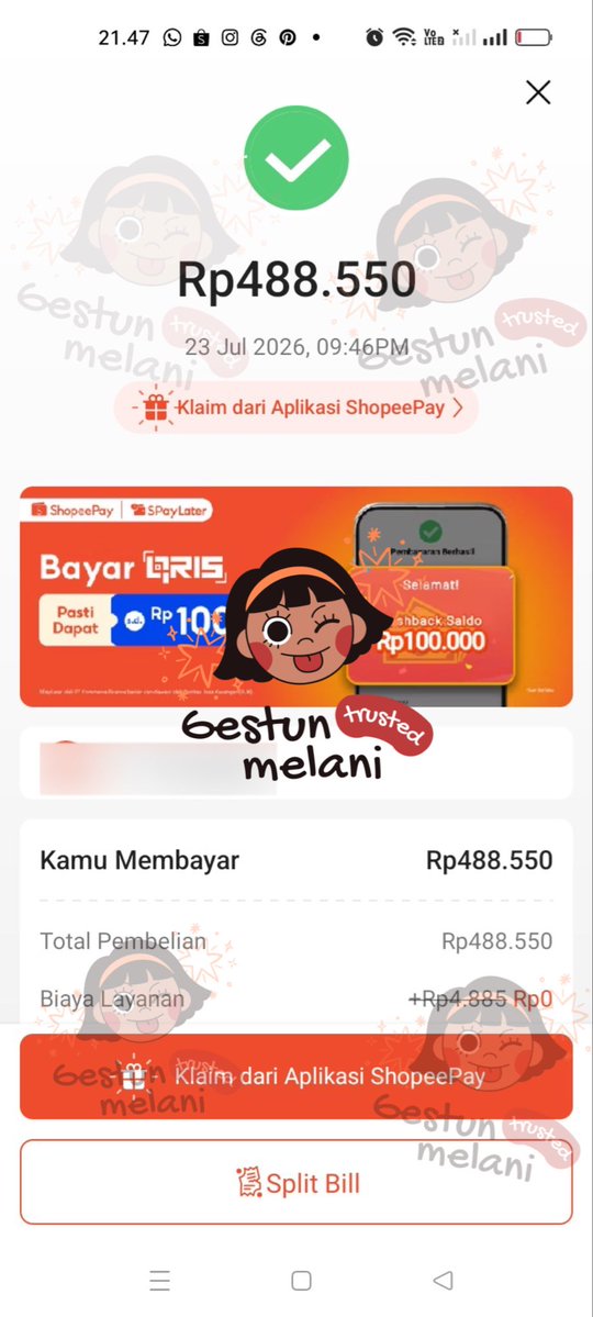 trefcker's tweet photo. Malam mau caiirin limit spaylater? Yuk bisa gestun disini proses cepat fee terjangkau start 7% fastresp wa ✨ https://t.co/1C8R2PqC5h