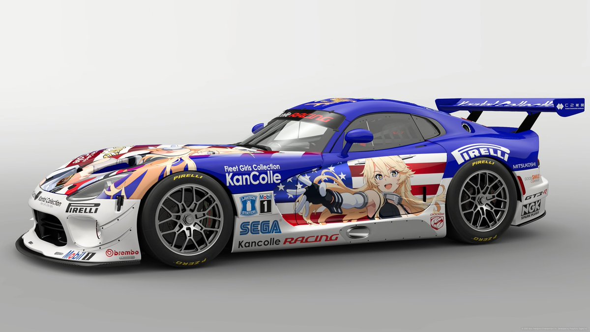 urakaze_maru's tweet photo. ベース：バイパー GT3-R
モチーフ：アイオワ(艦これ)
#GT7 https://t.co/MH8Ay7P3aD