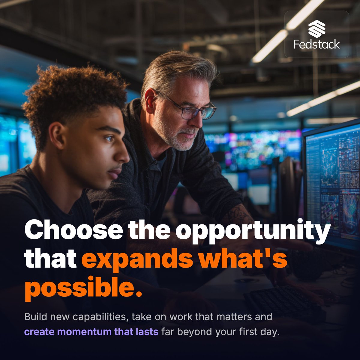 FedStack's tweet photo. Early in your career, every choice compounds.

The people you learn from. The standards you work to. The opportunities that stretch what you know and accelerate what comes next.

Choose the opportunity that makes you stronger and expands what becomes possible.

 #Opportunities https://t.co/QvLYB2tslt