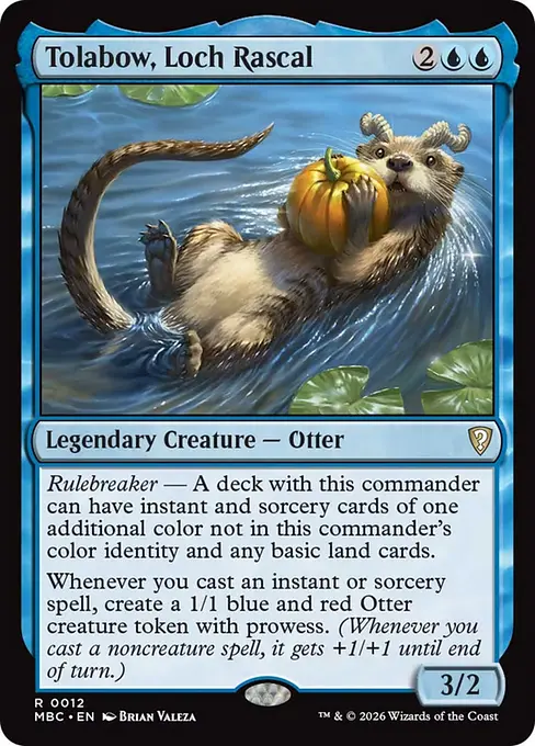 Brewers_Kitchen's tweet photo. Why "break the rules" if it's just a thing you could do by adding another color to the casting cost?

I'm not even against the rulebreakers, just make it unique like no maximum deck size, playing full playsets, or something else that would actually "break the rules" https://t.co/Wr9ZnZyWPy