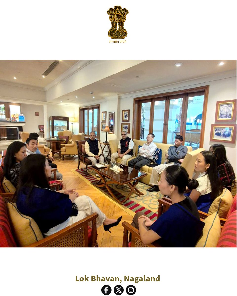 LokBhavanKohima's tweet photo. The Hon'ble Governor of Nagaland, Shri @nkishoreyadav, met the students and citizens from Nagaland who are studying and residing in Mumbai. 

During the interaction, the Governor encouraged the students to strive for academic excellence, uphold the values of discipline and integrity and contribute meaningfully to the progress of the nation. He also encouraged the members of the Naga community in Mumbai to serve as ambassadors of Nagaland beyond its borders.