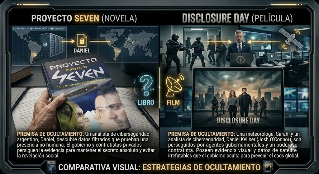 donoscarignacio's tweet photo. The central concept: It's not a distant invasion, it's a hidden presence integrated into society. In both Project Seven and Disclosure Day, non-human entities coexist with and influence human destiny. @AmblinEntertain @UniversalPics #Copyrightlaw https://t.co/GifaeWirXn