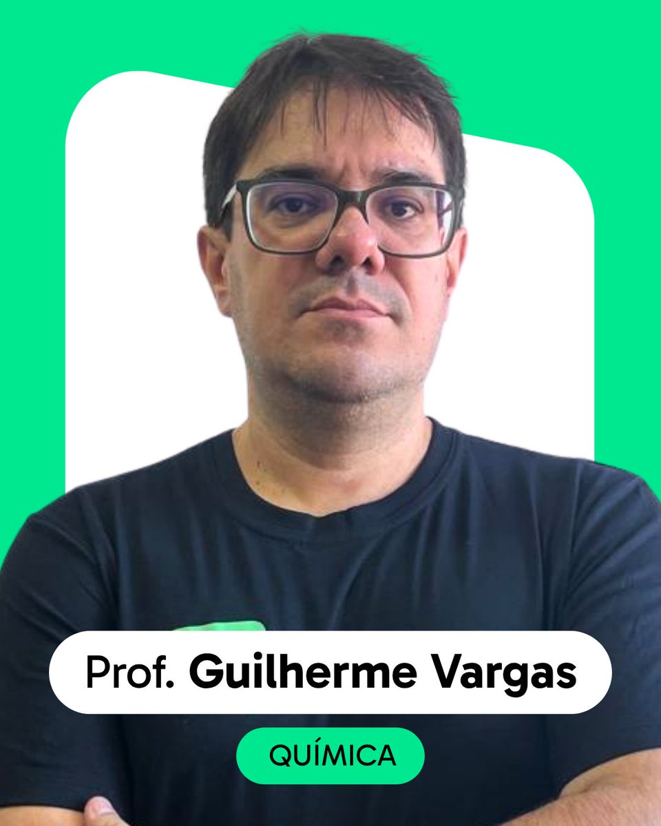 descomplica's tweet photo. Prof. Guilherme Vargas, Química https://t.co/pvNhuDPdSI