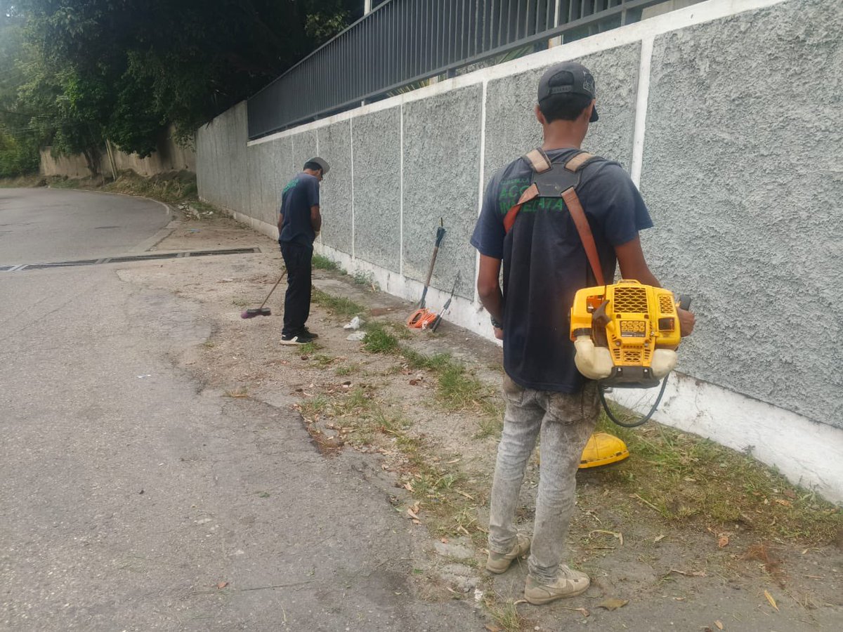 AlcaldiaBaruta's tweet photo. ¡Feliz día baruteños!
Desde temprano nuestras cuadrillas de #AcciónInmediata se encuentran realizando labores de:
🍃Desmalezado:
📍Urb. #ColinasDeBelloMonte
📍Urb. #SanRomán
📍Sector. #LasMinas
📍Urb. #SantaAna https://t.co/StHy3FM5Kx