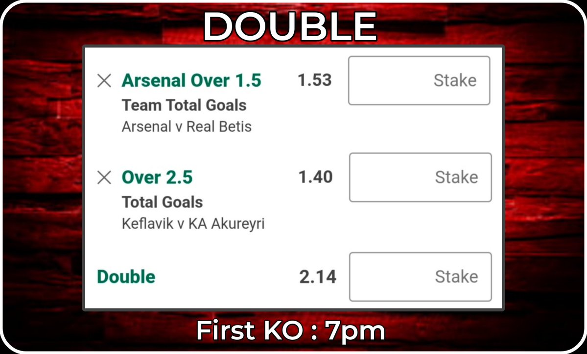 TomWhiteTips's tweet photo. DOUBLE

@ 2.14

First KO : 7pm

Club Friendly ⚽️ 
Iceland 🇮🇸 https://t.co/bu4FkqgMog
