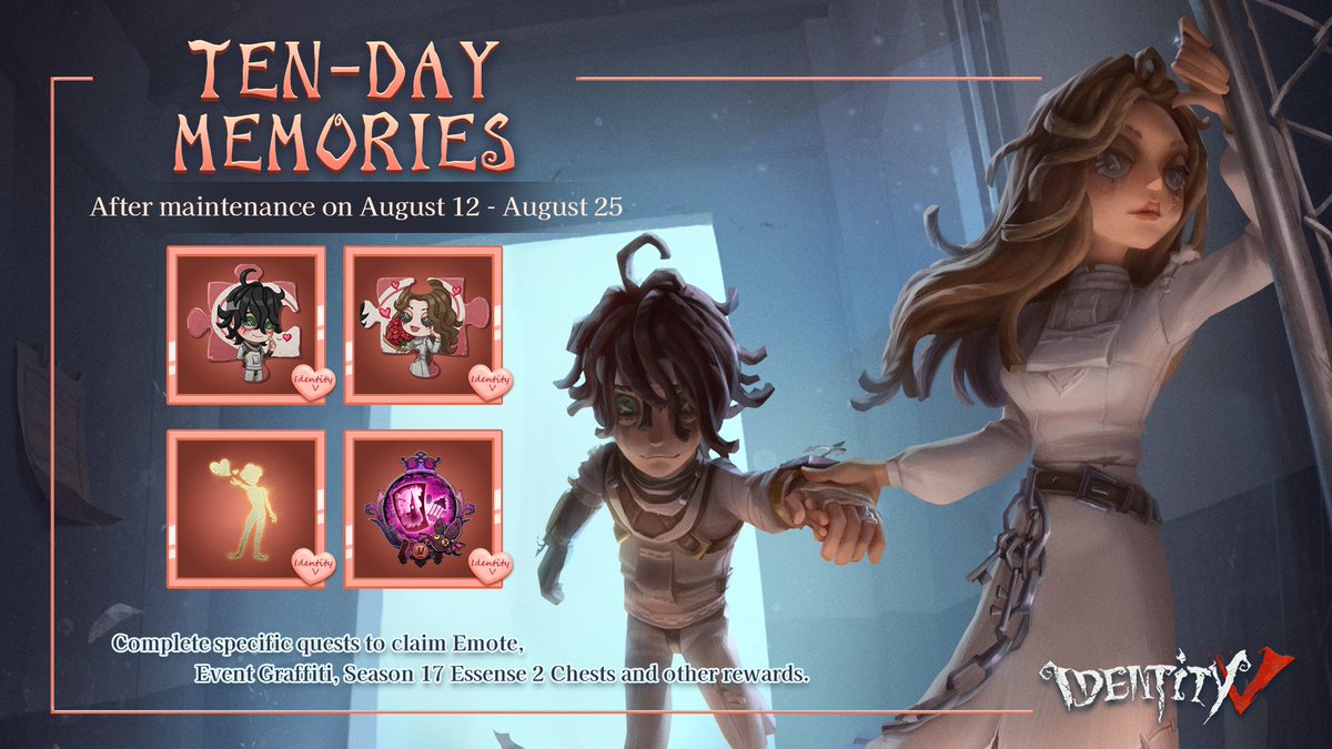 idvlogic's tweet photo. [ 📢 ]

Next week, the Qixi Festival-themed costumes for Night Watch, "Knight," and Soul Weaver will be available in the shop, along with the return of the "Psychologist" and Patient's. The "Ten Days of Memories" event and the "Dream Invitation" public map will also return. https://t.co/UUghY0qd7u