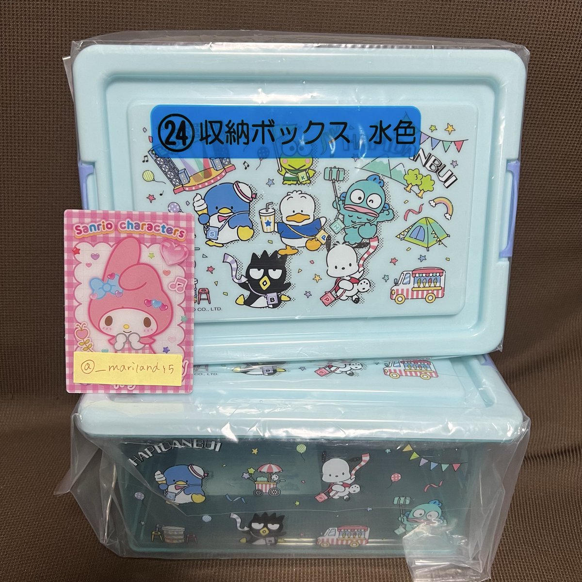 __mariland15's tweet photo. 譲渡 ※再投稿
サンリオ　はぴだんぶい　当たりくじ

譲　画像
収納ボックス(水色) ×2

求　定価880円

都内(池袋など)またはピューロお手渡し > 郵送
検索からでもお気軽にお声がけください🙇🏻 https://t.co/ViDsgEIRvb