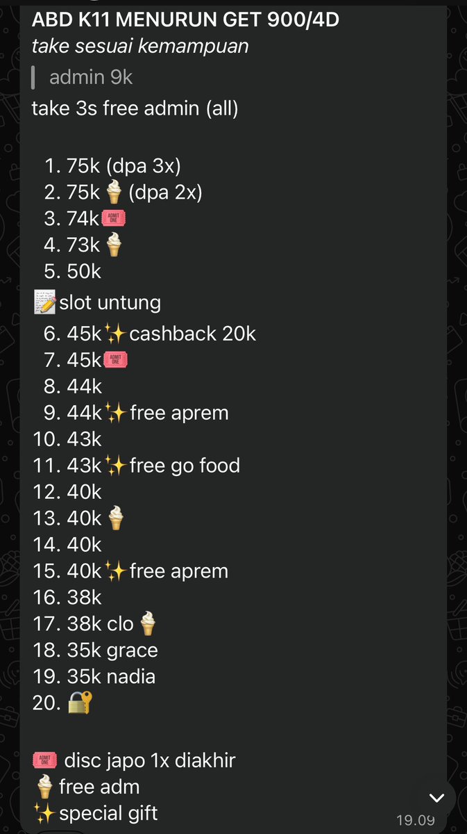 vanillaadyn's tweet photo. 📢 ARISAN BY DYNOO - 𝔸𝕍𝔸𝕀𝕃 GET TERDEKAT nihhh🤑✨‼️ mulai dari mendatar (flat), menurun slot untung &amp; rugi 💸 #arisan

https://t.co/SahBYsNCPN

yukk yang mau teki-tekii bisa sung pc aja cp dibawah yaaw ૮ ˙Ⱉ˙ ა

˚ ༘ 🦕𖦹⋆｡˚ UM bisa 100% potget.

https://t.co/uQBgA7EswJ https://t.co/gyyWiO8hN1