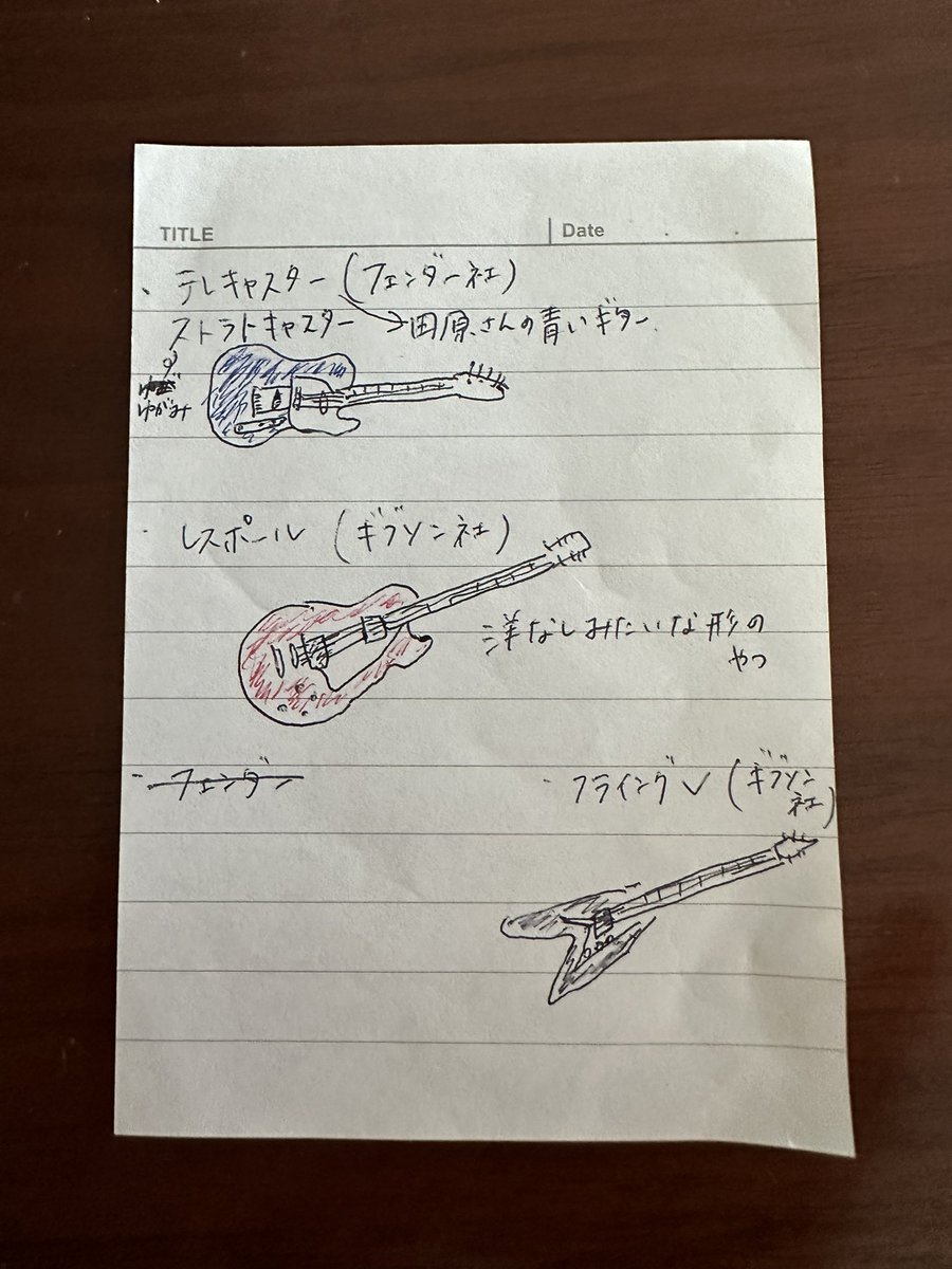katy0955's tweet photo. だいぶ昔になんか知らんけどギター描いたやつ、絵心がない人が描くとこんなんなるんですよ。洋梨みたいなとか、ゆがみってなんなん。ほんとに意味がわからないから成仏させてほしい https://t.co/PGS7boGht4