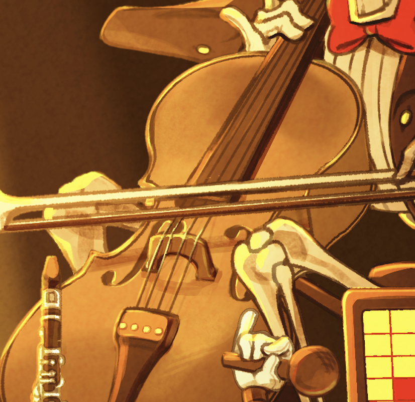 UndertaleSymph's tweet photo. 30 days away until the start of the tour!!! Here's a little BONE-us preview of our tour art 🦴🎤 👀 https://t.co/j8aDaUQURS