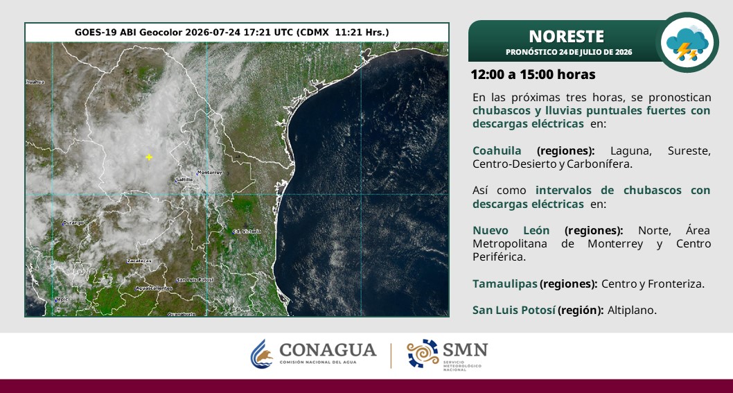 conagua_clima's tweet photo. #PronósticoDelTiempo para el noroeste, norte y noreste de #México, durante las próximas tres horas. https://t.co/BEgiIDIQwX