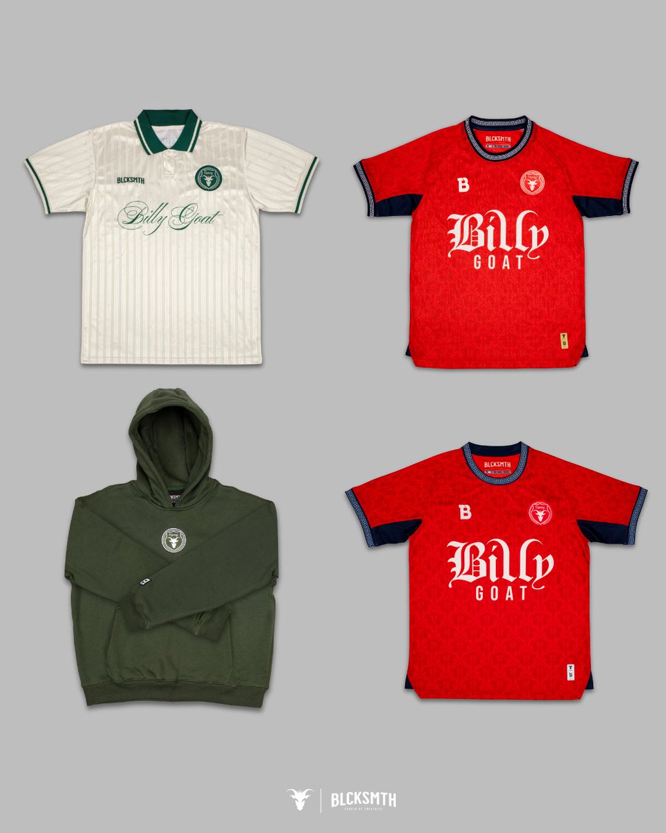 BLCKSMTHApparel's tweet photo. The Will Ospreay Road to Wembley Collection is now available. 🔥 

The biggest @WillOspreay Collection to date, featuring the Elite &amp; Standard Ospreay Jersey, Retro Billy Goat Jersey and Embroidered Hoodie.

SHOP: https://t.co/ujSFjtKaod https://t.co/3UOgio6Frw