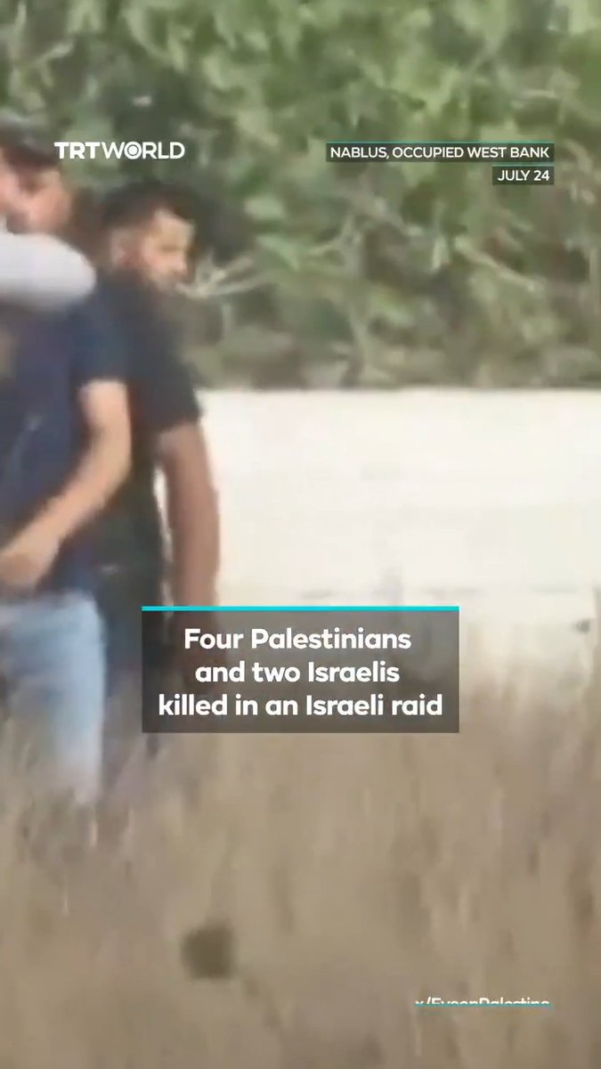 Four Palestinians and two Israelis were killed on Friday in the town of Tell, west of Nablus, in the northern occupied West Bank, following an attack by illegal Israeli settlers.