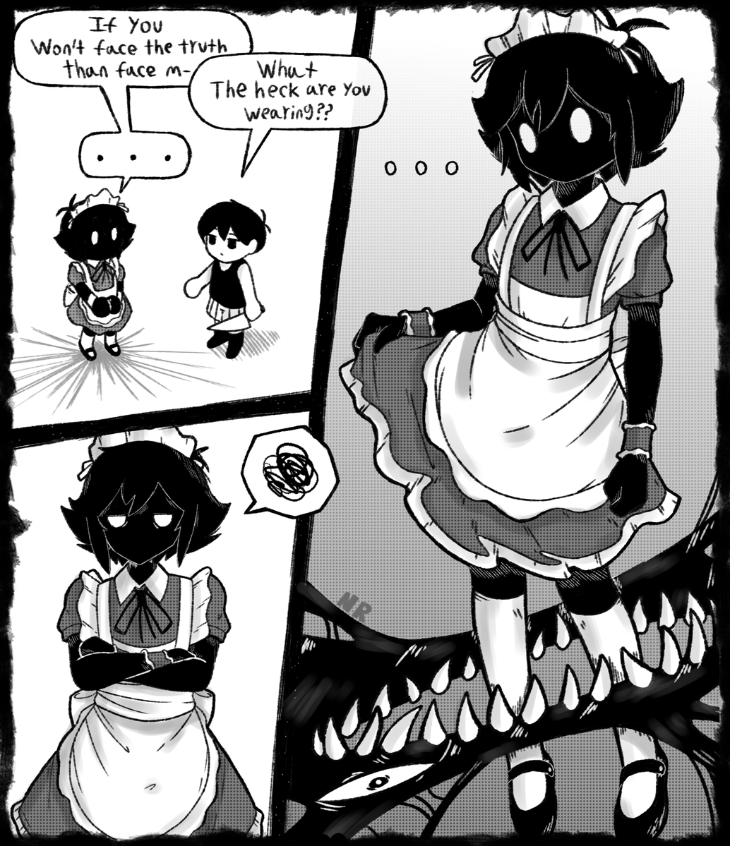 NRDX26's tweet photo. Maid Stranger 
#OMORIFANART https://t.co/BsLeQkQgNl