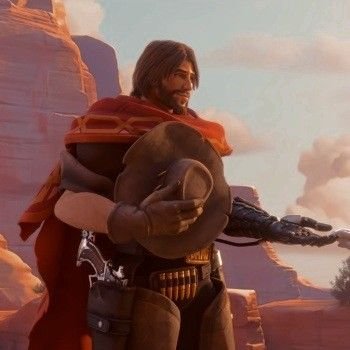kerolucio's tweet photo. idc how many official art and merch shows cassidy in his ow2 design. his overwatch classic design is how he will always look to me‼️‼️ https://t.co/aznkfnpoz4